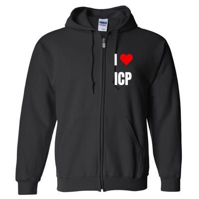 I Love Icp . Crypto Saying For The Blockchain And Token Nerd Full Zip Hoodie
