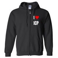I Love Icp . Crypto Saying For The Blockchain And Token Nerd Full Zip Hoodie
