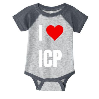 I Love Icp . Crypto Saying For The Blockchain And Token Nerd Infant Baby Jersey Bodysuit