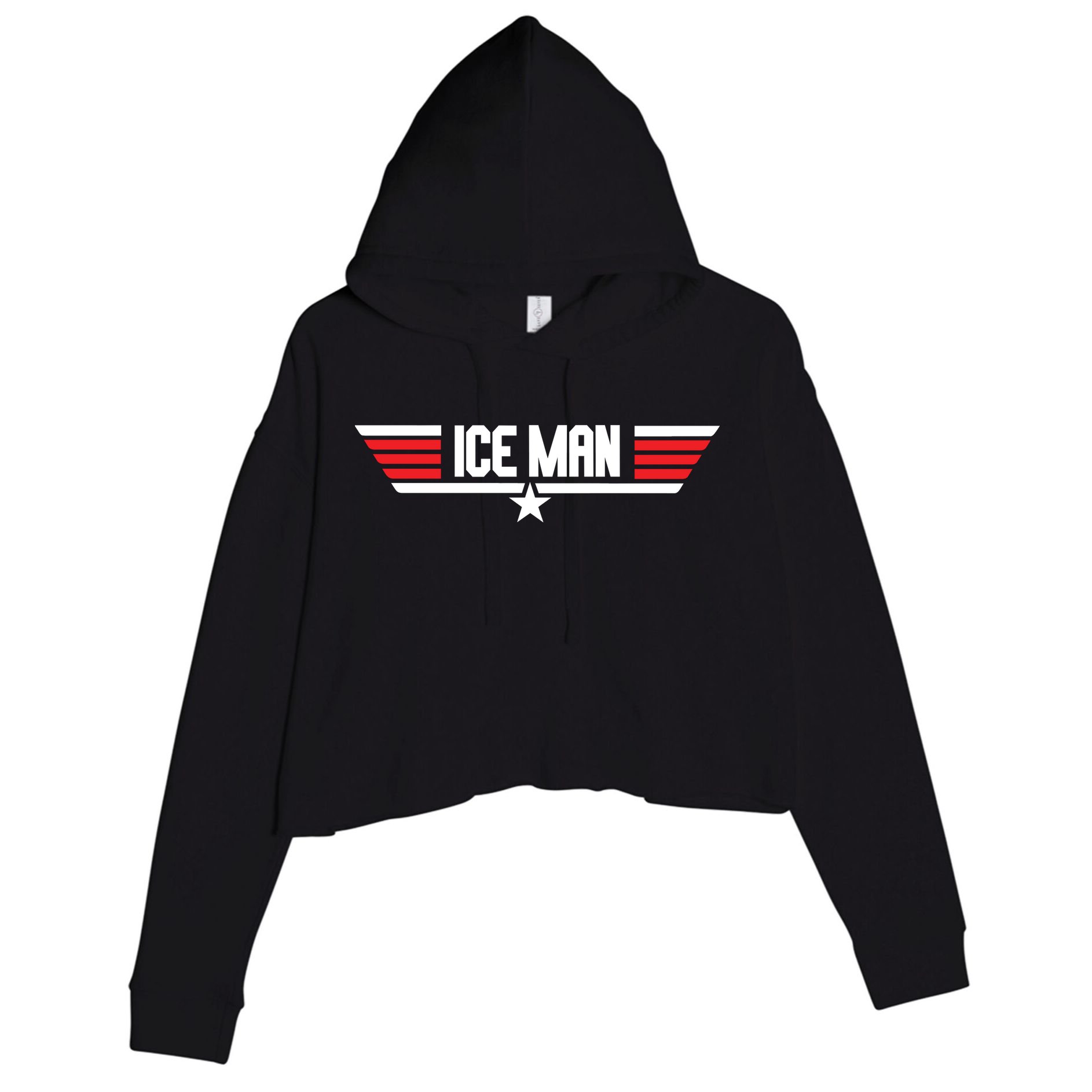Iceman Logo Ice Man Crop Fleece Hoodie