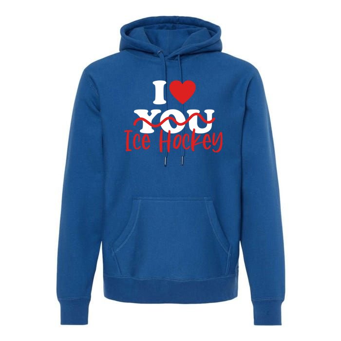 I Love Ice Hockey Cute Gift Premium Hoodie