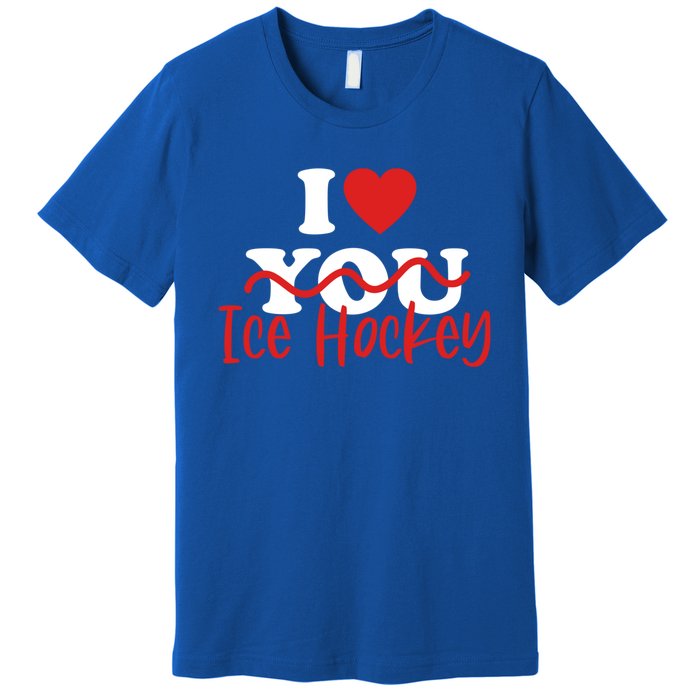 I Love Ice Hockey Cute Gift Premium T-Shirt