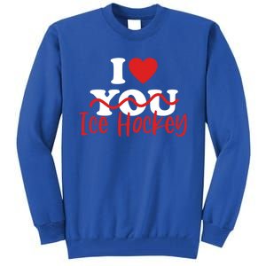 I Love Ice Hockey Cute Gift Tall Sweatshirt