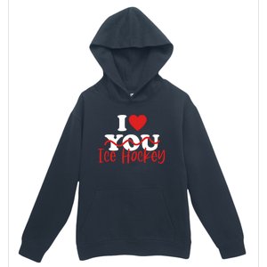 I Love Ice Hockey Cute Gift Urban Pullover Hoodie