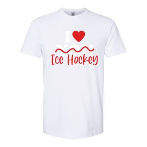 I Love Ice Hockey Cute Gift Softstyle CVC T-Shirt