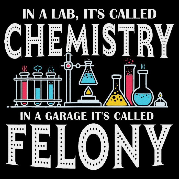 In Lab It's Called Chemistry In A Garage It's Called Felony Daily Commute Backpack