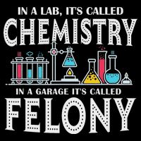In Lab It's Called Chemistry In A Garage It's Called Felony Flat Bill Trucker Hat
