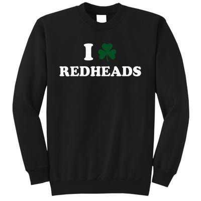 I Love Irish Redheads Boy Baby St Patricks Day Shamrock Sweatshirt