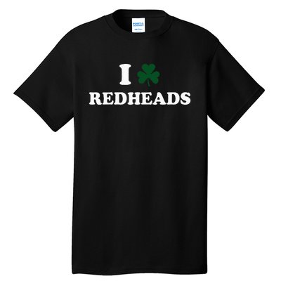 I Love Irish Redheads Boy Baby St Patricks Day Shamrock Tall T-Shirt