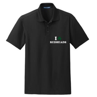 I Love Irish Redheads Boy Baby St Patricks Day Shamrock Dry Zone Grid Polo