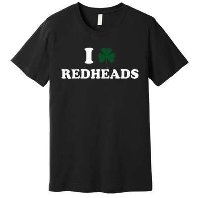 I Love Irish Redheads Boy Baby St Patricks Day Shamrock Premium T-Shirt