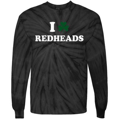 I Love Irish Redheads Boy Baby St Patricks Day Shamrock Tie-Dye Long Sleeve Shirt