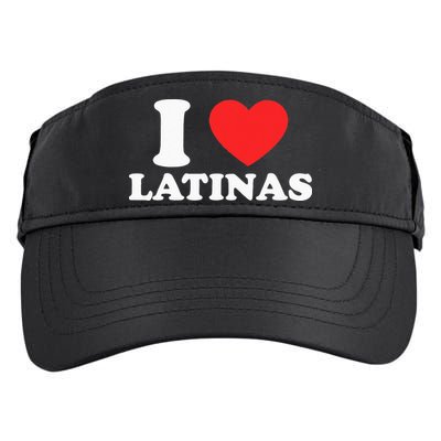 I Love I Heart Latinas Funny Red Heart Love Latina Adult Drive Performance Visor