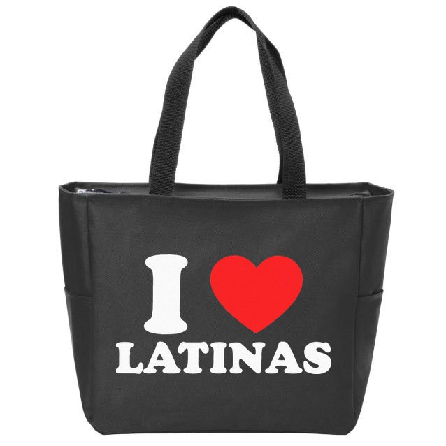 I Love I Heart Latinas Funny Red Heart Love Latina Zip Tote Bag