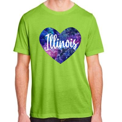 I Love Illinois Usa Great Gift Adult ChromaSoft Performance T-Shirt