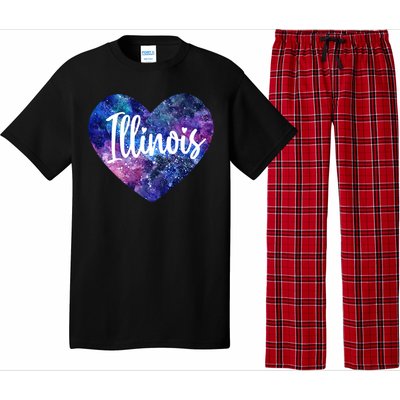 I Love Illinois Usa Great Gift Pajama Set