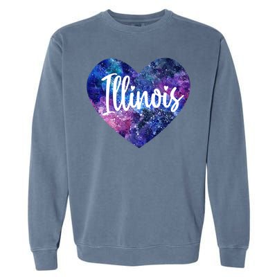 I Love Illinois Usa Great Gift Garment-Dyed Sweatshirt