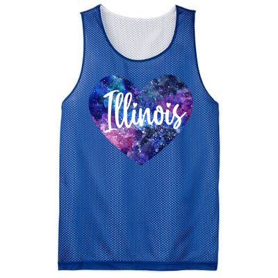 I Love Illinois Usa Great Gift Mesh Reversible Basketball Jersey Tank