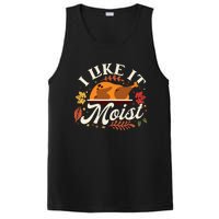 I Like it Moist Funny Thanksgiving Long Sleeve PosiCharge Competitor Tank