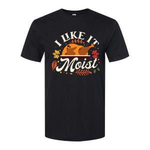 I Like it Moist Funny Thanksgiving Long Sleeve Softstyle CVC T-Shirt