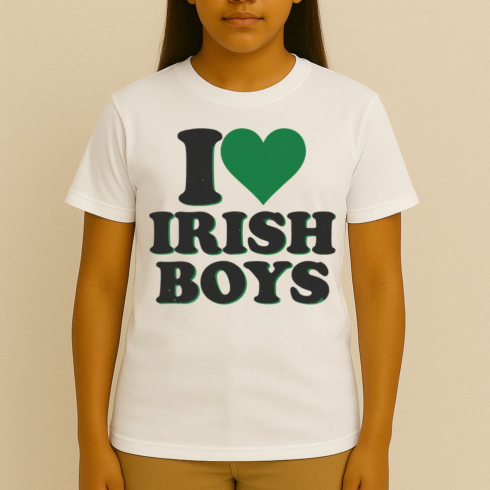 I Love Irish Boy I Heart Irish Funny St Patricks Day T-Shirt