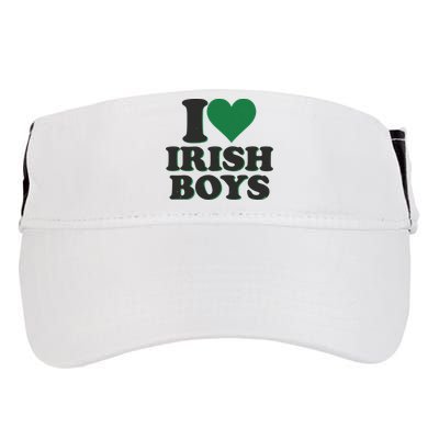 I Love Irish Boy I Heart Irish Funny St Patricks Day Adult Drive Performance Visor