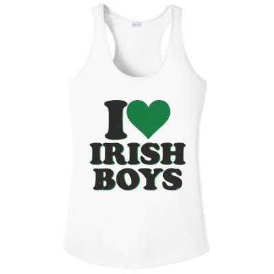 I Love Irish Boy I Heart Irish Funny St Patricks Day Ladies PosiCharge Competitor Racerback Tank