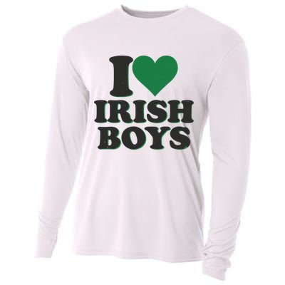 I Love Irish Boy I Heart Irish Funny St Patricks Day Cooling Performance Long Sleeve Crew