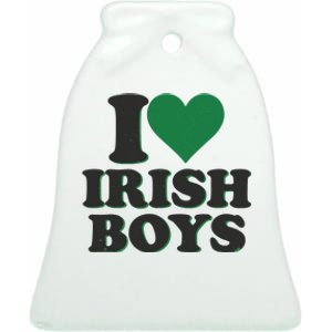 I Love Irish Boy I Heart Irish Funny St Patricks Day Ceramic Bell Ornament