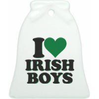 I Love Irish Boy I Heart Irish Funny St Patricks Day Ceramic Bell Ornament