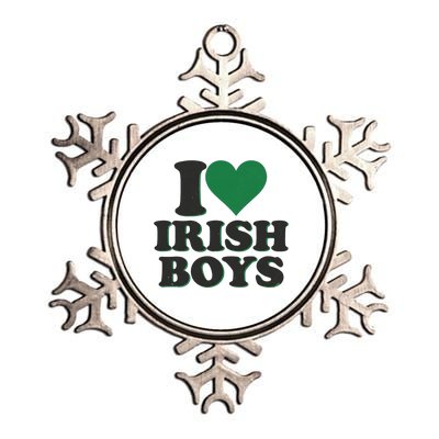 I Love Irish Boy I Heart Irish Funny St Patricks Day Metallic Star Ornament