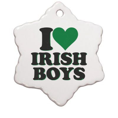 I Love Irish Boy I Heart Irish Funny St Patricks Day Ceramic Star Ornament