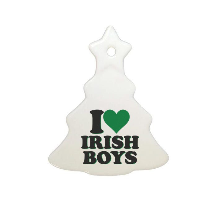 I Love Irish Boy I Heart Irish Funny St Patricks Day Ceramic Tree Ornament