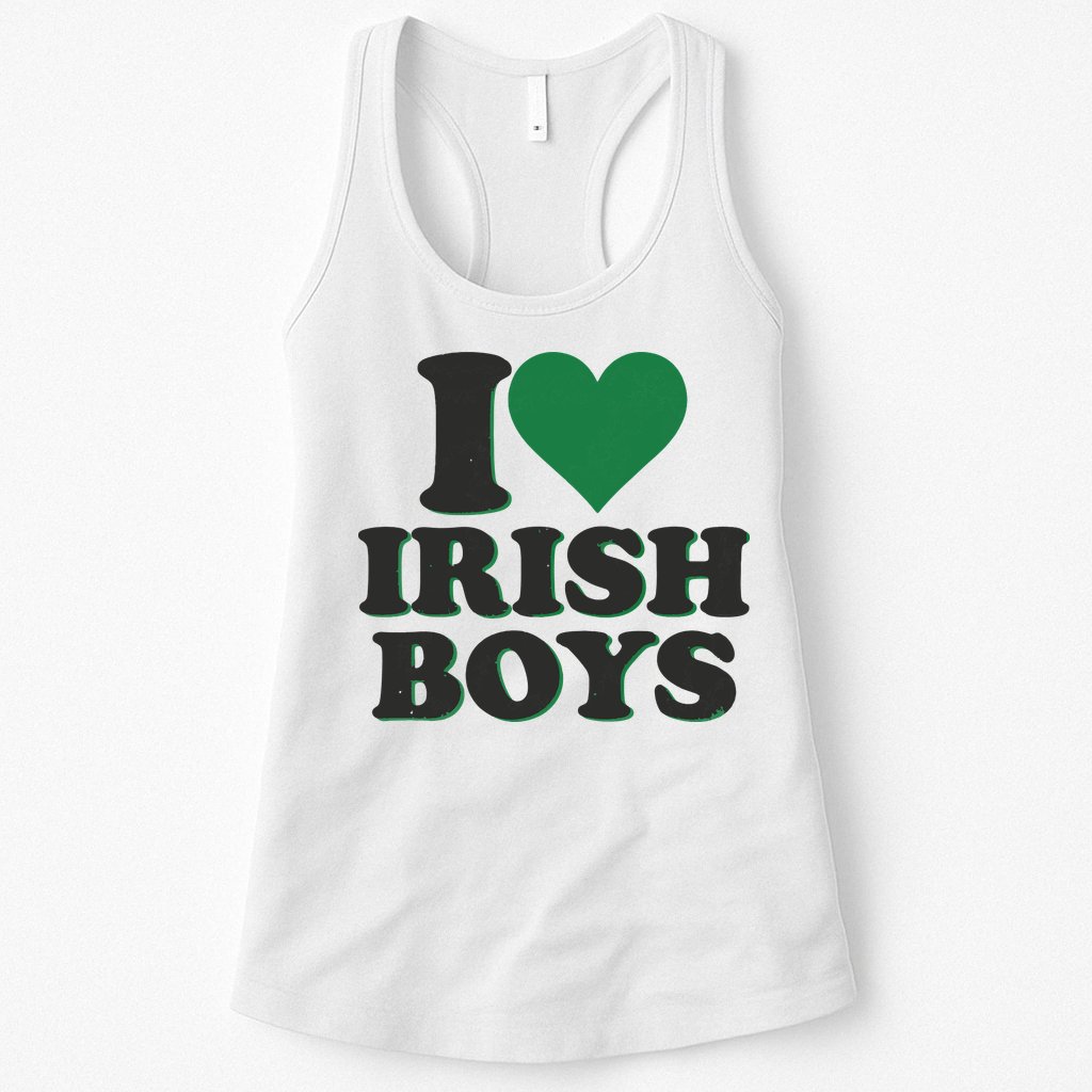I Love Irish Boy I Heart Irish Funny St Patricks Day Womens Tank Top