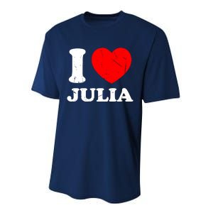 I Love Julia Performance Sprint T-Shirt