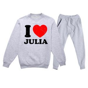 I Love Julia Premium Crewneck Sweatsuit Set