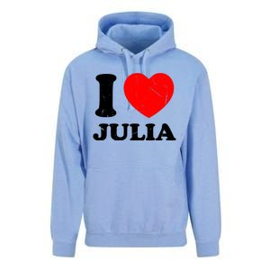 I Love Julia Unisex Surf Hoodie