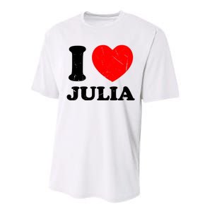 I Love Julia Performance Sprint T-Shirt