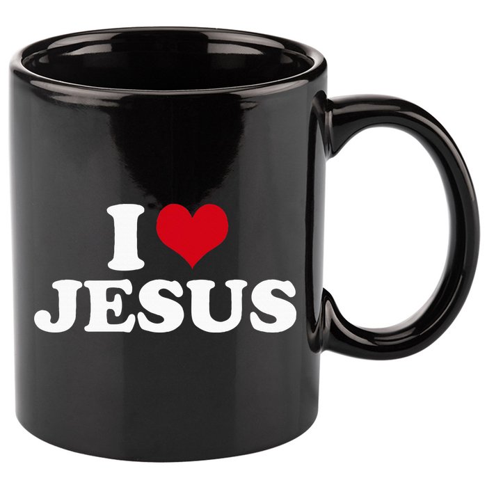 I Love Jesus I Heart Jesus 11oz C Handle Ceramic Mug