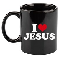 I Love Jesus I Heart Jesus 11oz C Handle Ceramic Mug