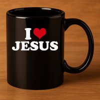 I Love Jesus I Heart Jesus 11oz C Handle Ceramic Mug