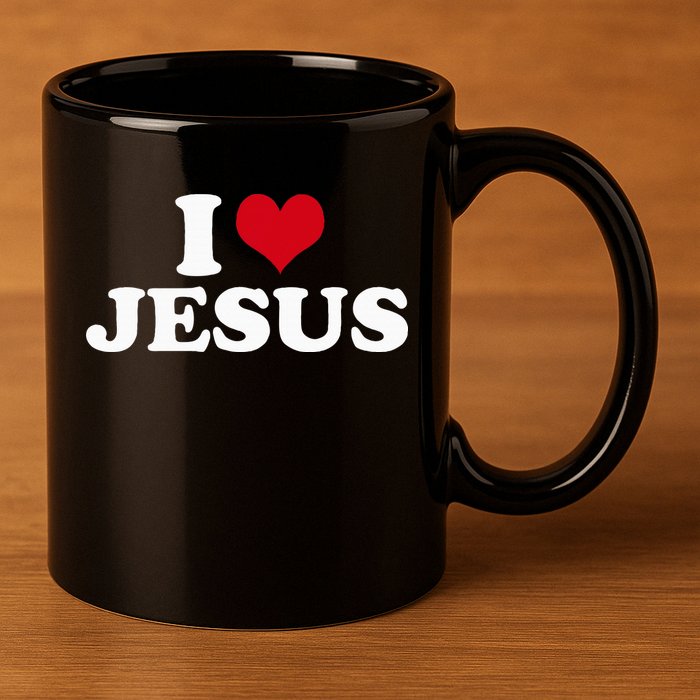 I Love Jesus I Heart Jesus 11oz C Handle Ceramic Mug