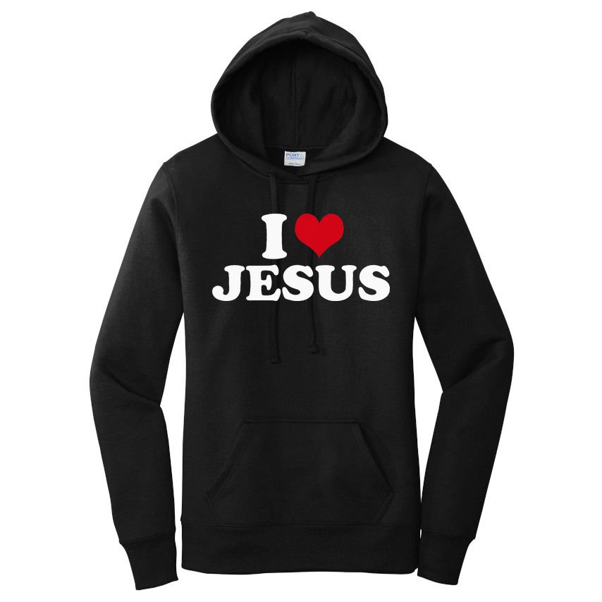 I Love Jesus I Heart Jesus Women's Pullover Hoodie