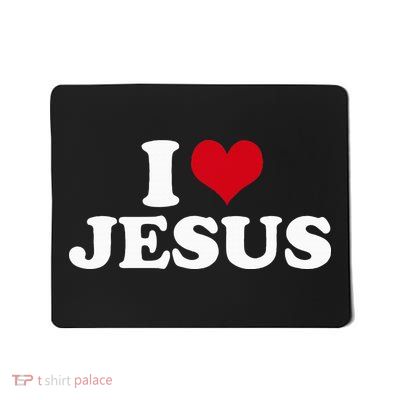 I Love Jesus I Heart Jesus Mousepad