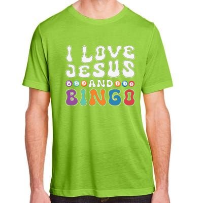 I Love Jesus And Bingo Christian Cross Board Games Adult ChromaSoft Performance T-Shirt