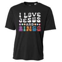 I Love Jesus And Bingo Christian Cross Board Games Cooling Performance Crew T-Shirt