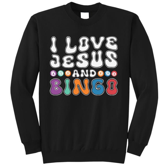 I Love Jesus And Bingo Christian Cross Board Games Sweatshirt