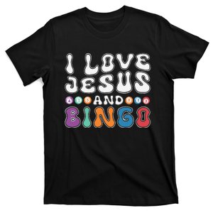 I Love Jesus And Bingo Christian Cross Board Games T-Shirt