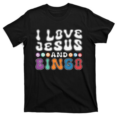 I Love Jesus And Bingo Christian Cross Board Games T-Shirt