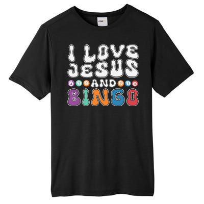 I Love Jesus And Bingo Christian Cross Board Games Tall Fusion ChromaSoft Performance T-Shirt